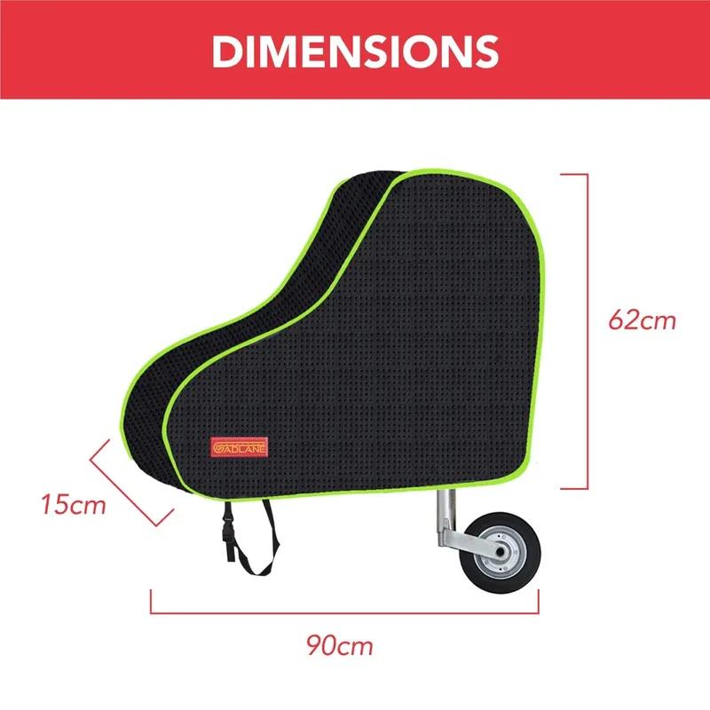 1pc Caravan Hitch Cover Universal Waterproof Tow Towing Hitch Black Cover + Strap Green Strip Motorhome RV Hook Rain Cover