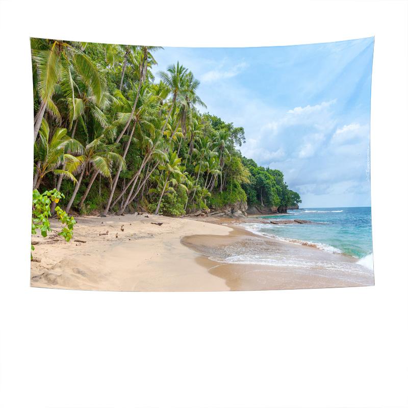 Tropical Beach Landscape Wall Hanging  Create Your Private Coastal Dream 74x94cm(29x37in)
