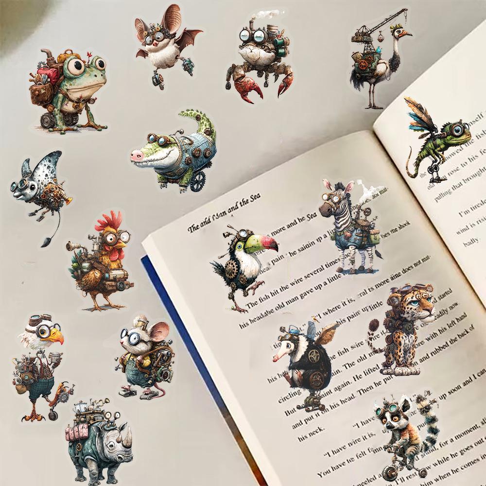 50/100PCS Punk Style Stickers Landscape Decorative Laptop Coffee Art Transparent Luggage Stationery Waterproof PET Stickers