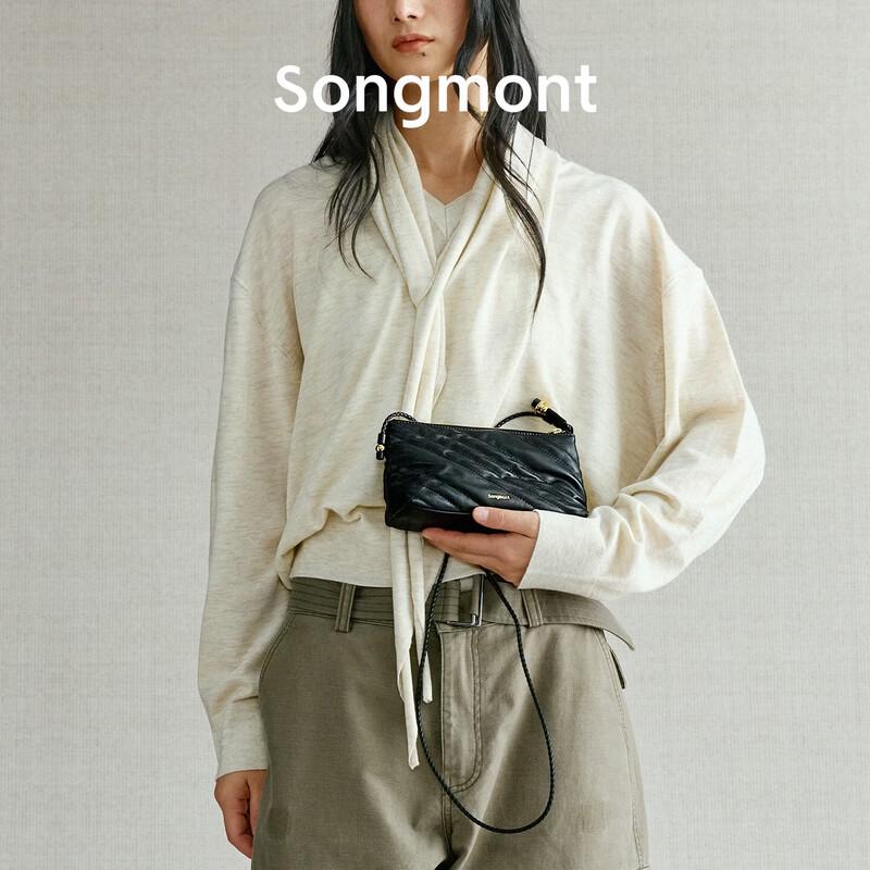 Songmont Mahjong Style Leather Crossbody Bag