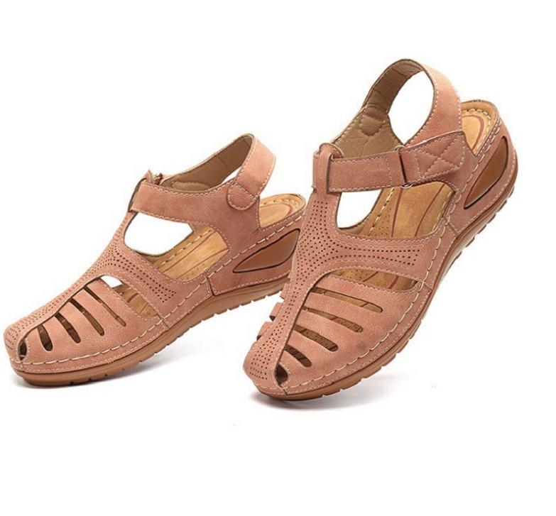 Hotest6Newest Women Sandals Vintage Wedge Sandals Buckle Casual Sewing Women Shoes Female Ladies Platform Retro Sandalias Plus Size 42