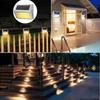 Solar Lights LED Stainless Steel Outdoor Deck Lights Solar Powered Waterproof Step Light for Outside Backyard Fen Stair