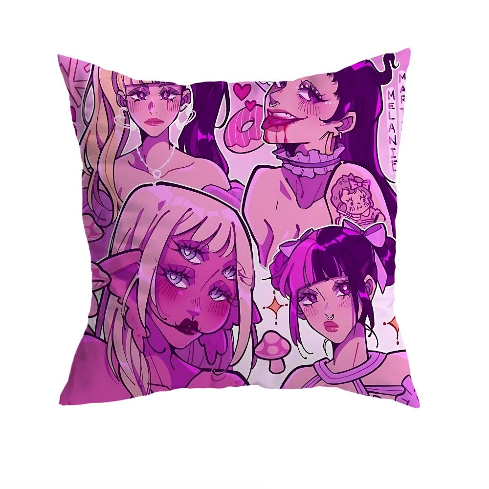 MMelanie Martinez Singer Pillow Case Square DoubleSided Printing Short Plush Sofa Cushion Cover Bedroom Bedside Pillow