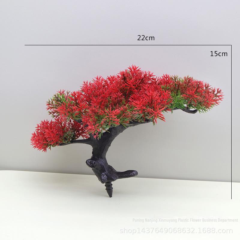 Künstlicher Thuja-Kieferbaum mit Topf – Wohnzimmerdekor und Steingarten-Landschaftsdekoration