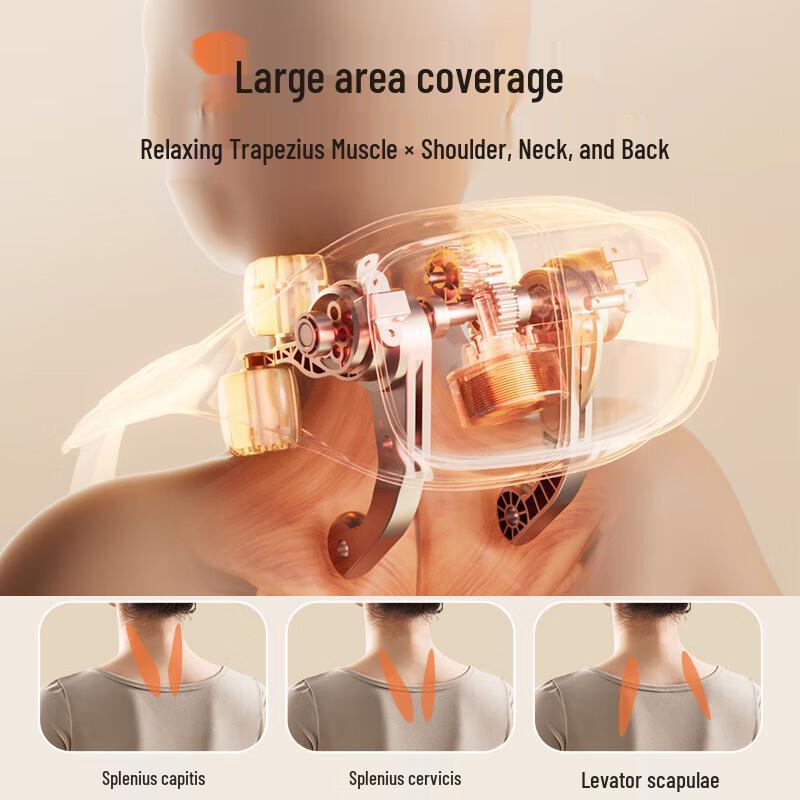 Aux Shiatsu Neck & Shoulder Massage Pillow Shawl CN Plug (adapter Included)