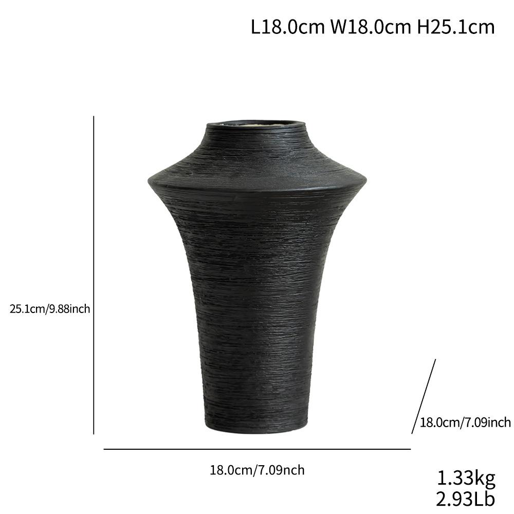 Jumping Knife Engraved Ceramic Vase High-End Home Light Luxury Decoration Ornament Desktop Simple Art Flower Arrangement