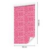 Polynesian Geometric Pattern Wallpaper Powder Pink and Rose 50x1000