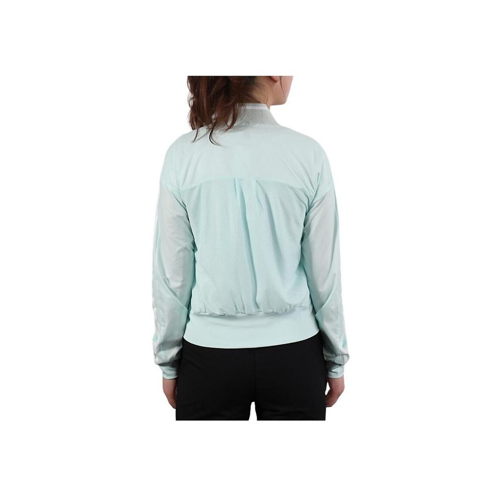 Adidas Chaqueta de Manga Larga con Cremallera y Raya Lateral para Mujer Chaqueta Verde DZ9291
