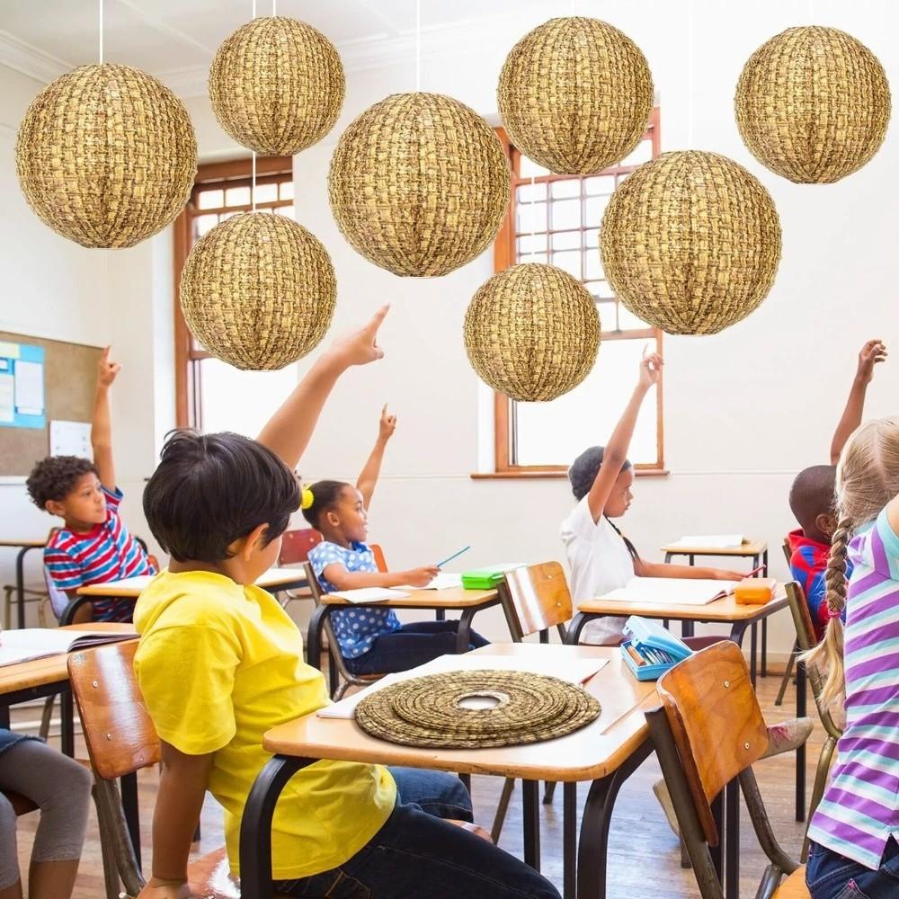 3PCS Paper Material Burlap Paper Lanterns Linen Material Hanging Lanterns Paper Lanterns  Weddings