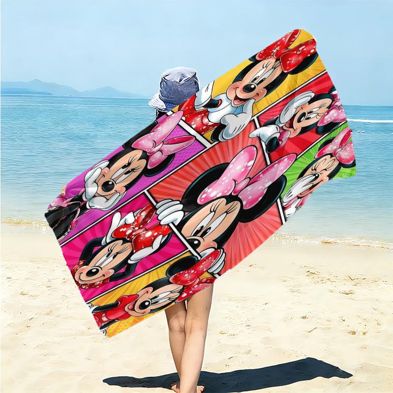 Minnie Mouse Adventures Towel Large Quick-Drying Microfiber soft S-Square Pants-s Beach Towel for Travel Fitness Bathing Camping. 0730s104