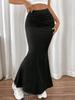 European & American Style Slim-fit Pleated Fishtail Hem Bodycon Skirt (2025)