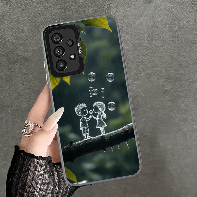 Nature Cute Child Painting Style Shockproof Phone Case for Samsung A17 A16 A15 A14 A37 A57 A36 A56 A26 A35 A55 A25 A34 A54 A24 A