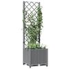 VidaXL Planter with Trellis Light Grey 40x40x136 Cm PP 153270