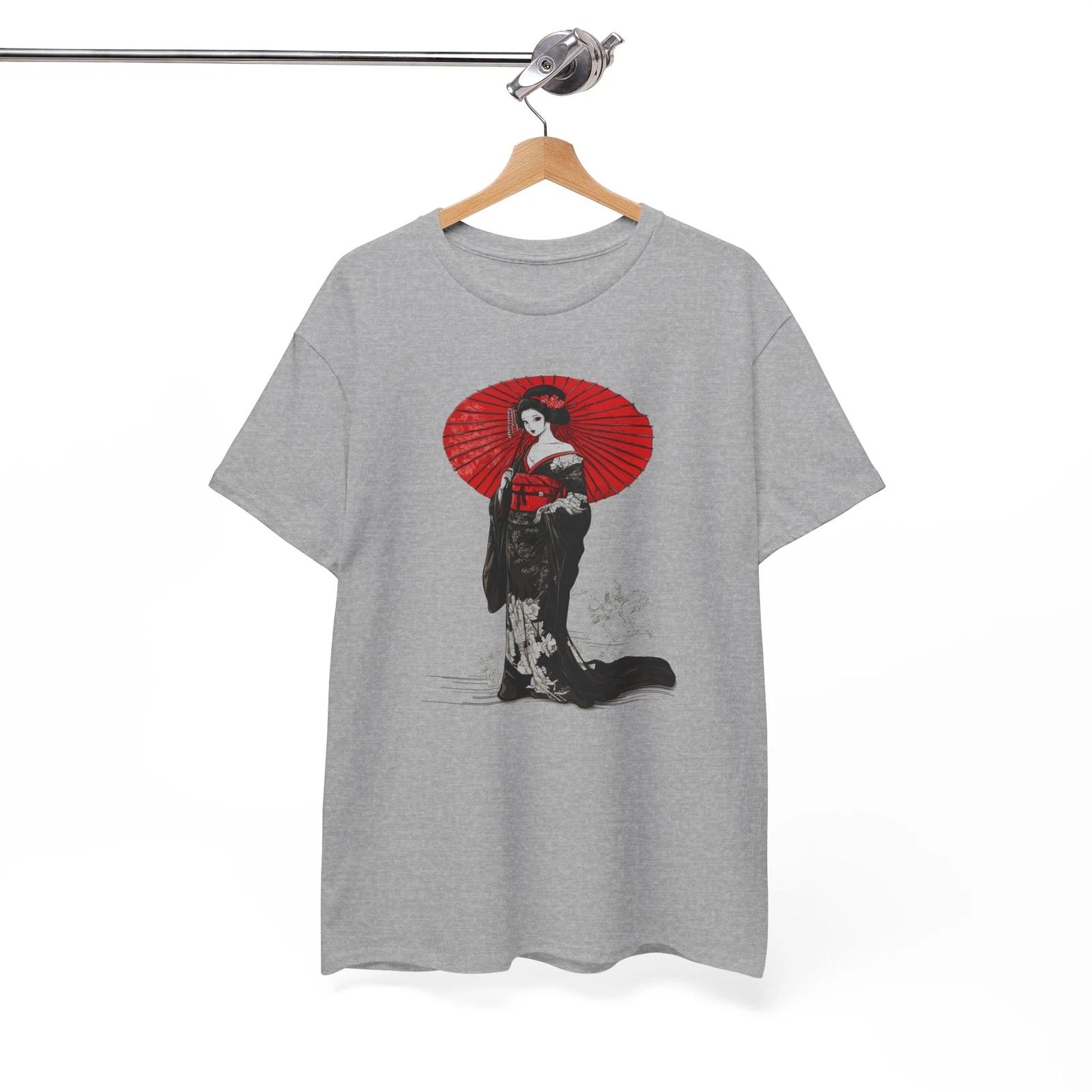 

Japanese Geisha T-Shirt | Great Wave of Kanagawa Tee | Ukiyo-e Art Shirt XL