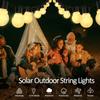 G50 Patio Solar String Lights Outdoor, Warm/ Colorful Globe Bulb LED Fairy Garland Lamp for Wedding, Christmas, Backyard, Party