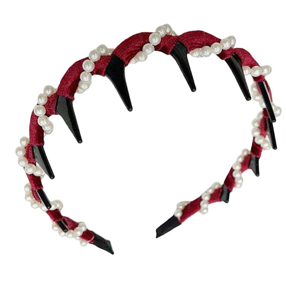 Women Hairband Color Toothed Non-slip Wavy Head Hoop Combing Hairbands Headwear Sweet Headband for Face Wash Sports Hair Accesso