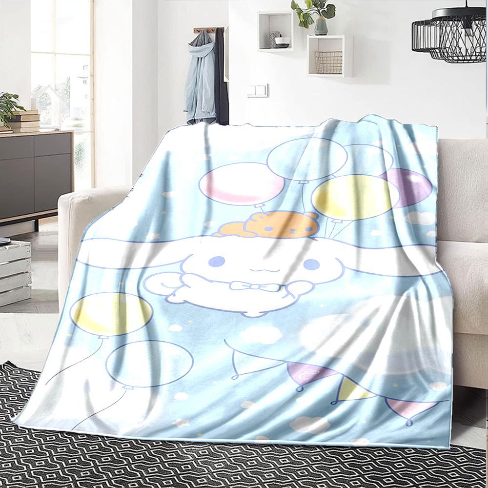 1pc Balloon Cloud Blanket Lightweight Flannel Throw for Sofa Bed Travel Camping Livingroom Office Couch Chair