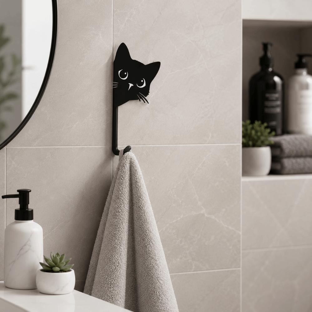 3D Printed Kitten Wall Hooks Decorative Hanging Hook Wall Decorations Key Holder Home
