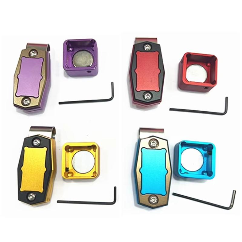Porta gessetti magnetico per stecche da biliardo con clip da cintura Scatola porta gessetti da piscina Custodia tascabile di ricambio per gessetti da biliardo tascabile