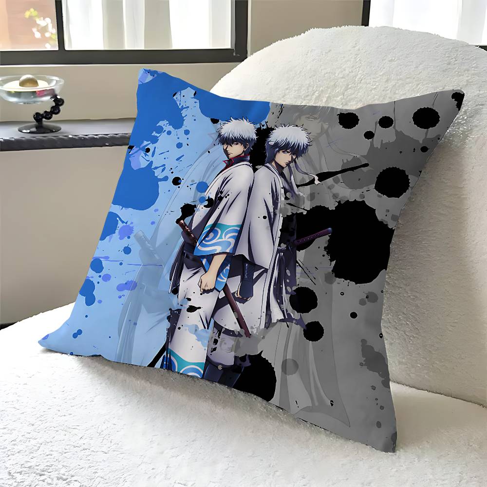 Anime Gintama Pillow Cover Sofa Cushion Cover Home Room Decoration Children Gift