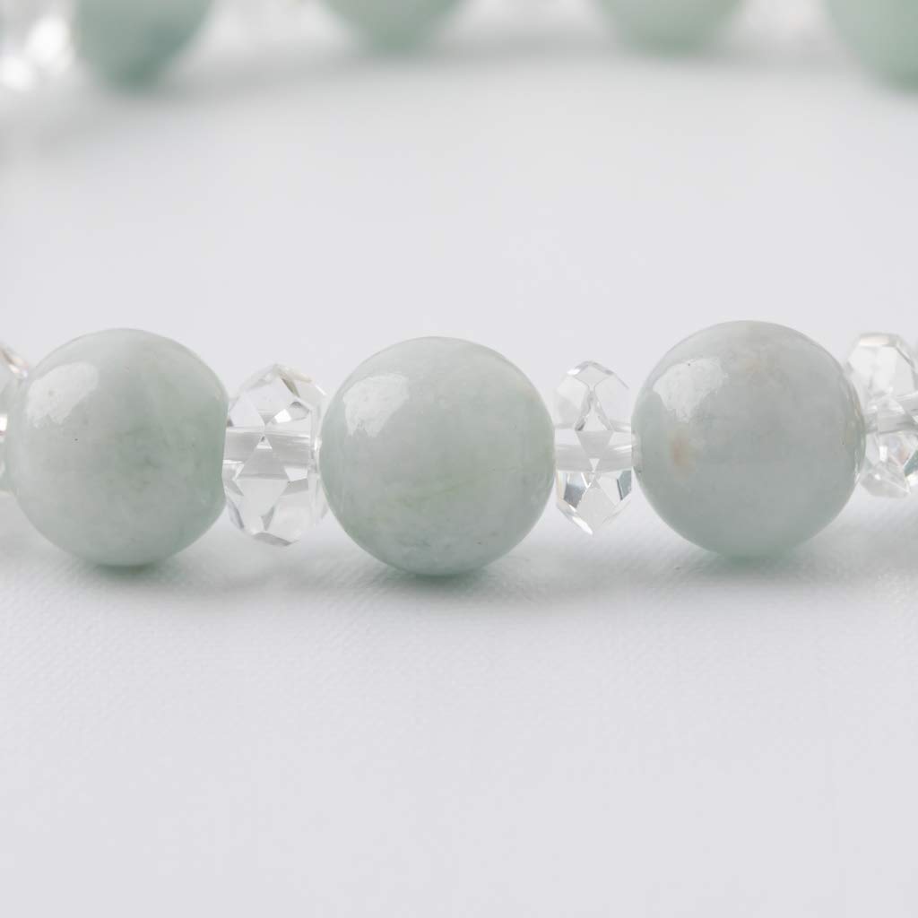 16cm Itoigawa Natürlicher Jadeit Armband mit Blau und einem Wunderschönen Japanischen Nationalstein und Jomon Kraftstein Jadeit Werkstatt Spezial Paulownia Holz