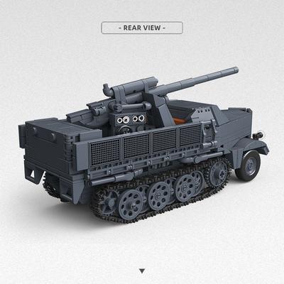 German Artillery Transport Vehicle, Tank Armored Vehicle, Educational Toy, Assembly Blocks, Gift, Third Party, 300025