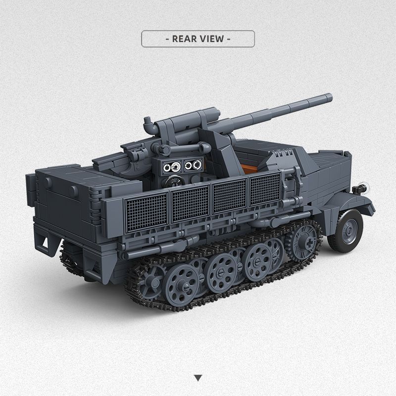 German Artillery Transport Vehicle, Tank Armored Vehicle, Educational Toy, Assembly Blocks, Gift, Third Party, 300025