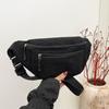 Women Waist Bag Corduroy Student Shoulder Handbag Crossbody Chest Breast Bag Fanny Pack Phone Female Bum Belt Purse