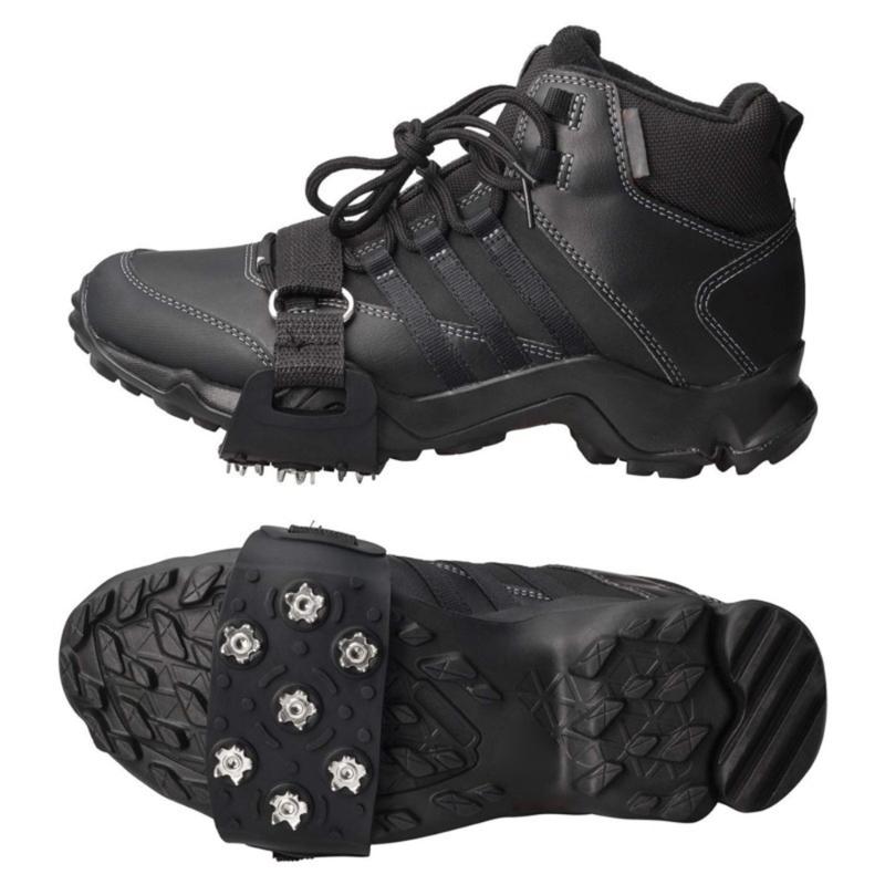 Ice Climbing Crampons Nonslip Ice Crampons Snow Skid Spikes Winter Shoe Cover Clip Crampons for Mountaineering Outdoor