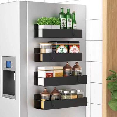 2/4pcs Magnetic Storage Shelf Household Kitchen Refrigerator Washing Machine Side Hanging Storage Rack, Multifunctional Storage