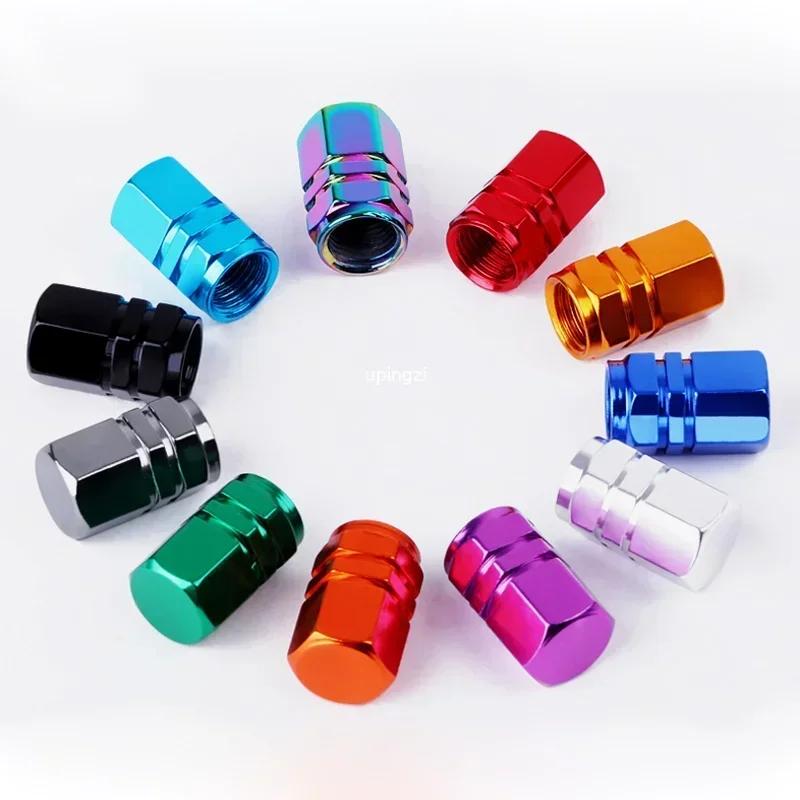 4Pcs Aluminum Tire Valve Caps – Durable Car & Motorcycle Wheel Valve Stem Covers for Rims & Nipples