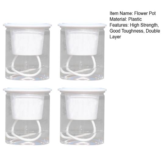 4 Set Saksı Zaman Kazandıran Enerji Tasarruflu Otomatik Su Emen Saksı Yeşil Bitki Saksısı Bahçe Malzemeleri