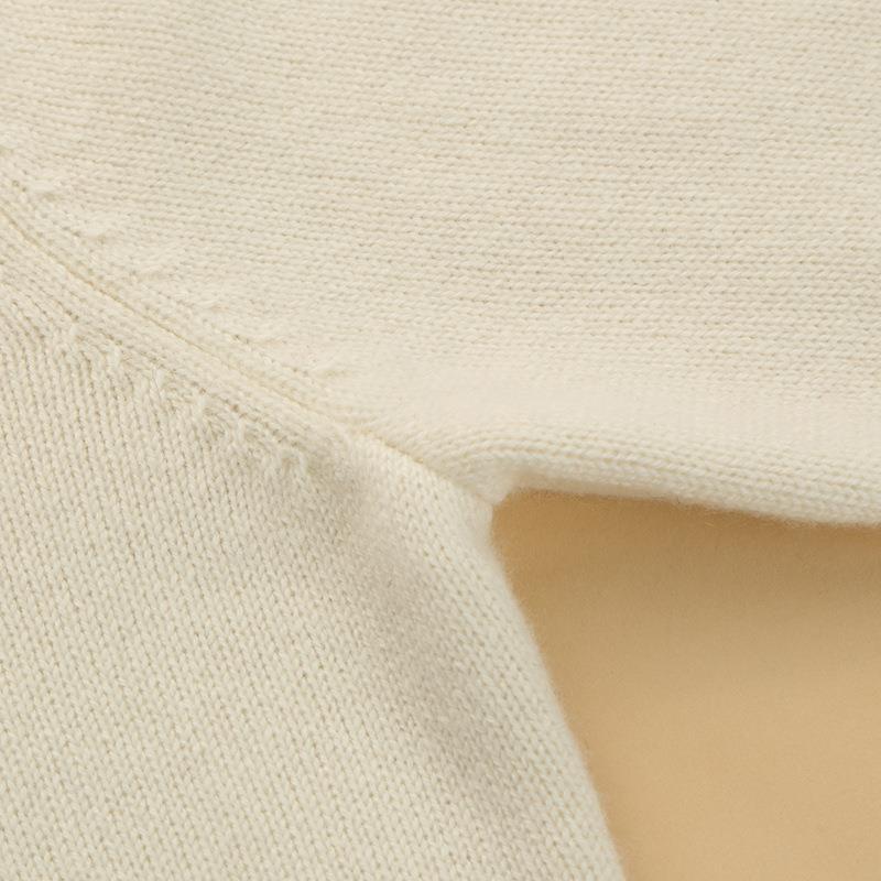 Women's Autumn Winter Korean Style High Neck Knit Sweater Long Sleeve Solid Color Loose Base Layer Pullover