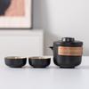 Lu Baoyanhe One Pot Two Cups Ceramic Travel Tea Set Tea Pot Company Business Activities Bank Hotel Souvenir
