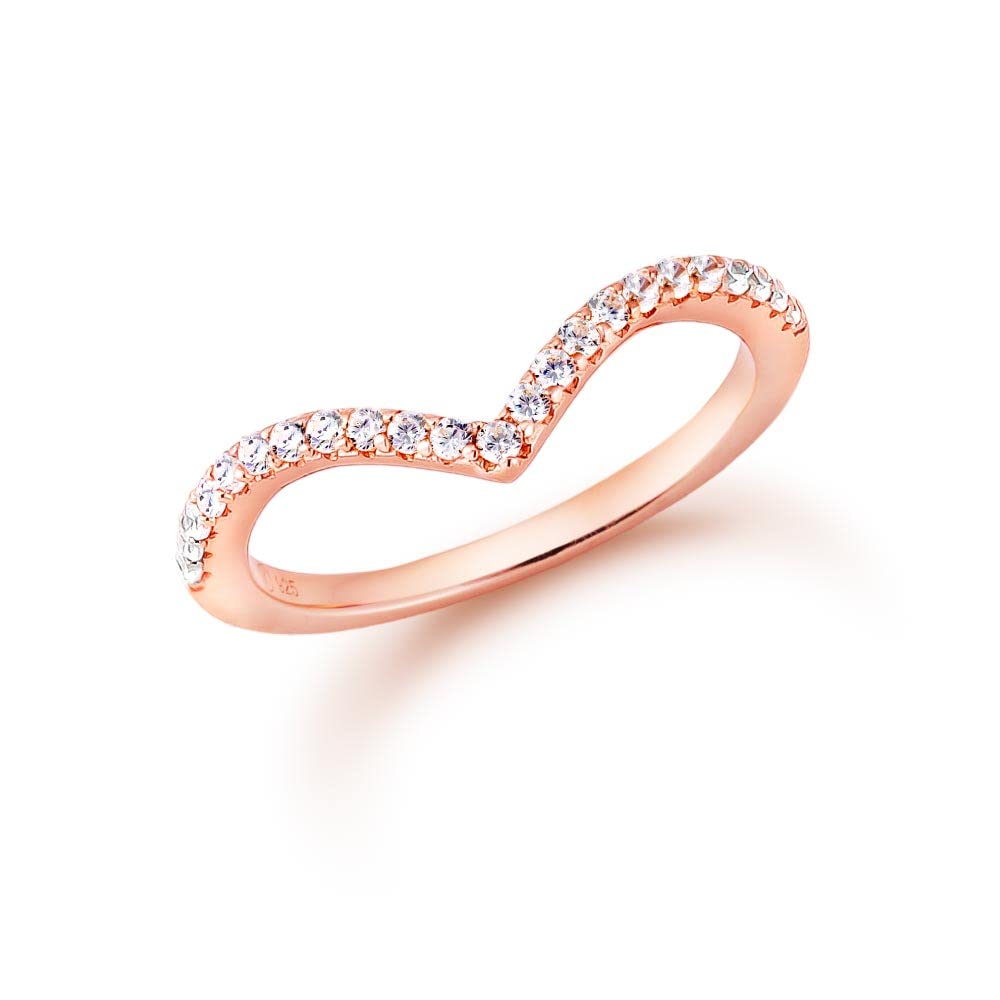 from New Ring 18K Pink Gold Processed Eternity Ring Metal Allergy Compatible Gift [Gift York] Women's Women's
