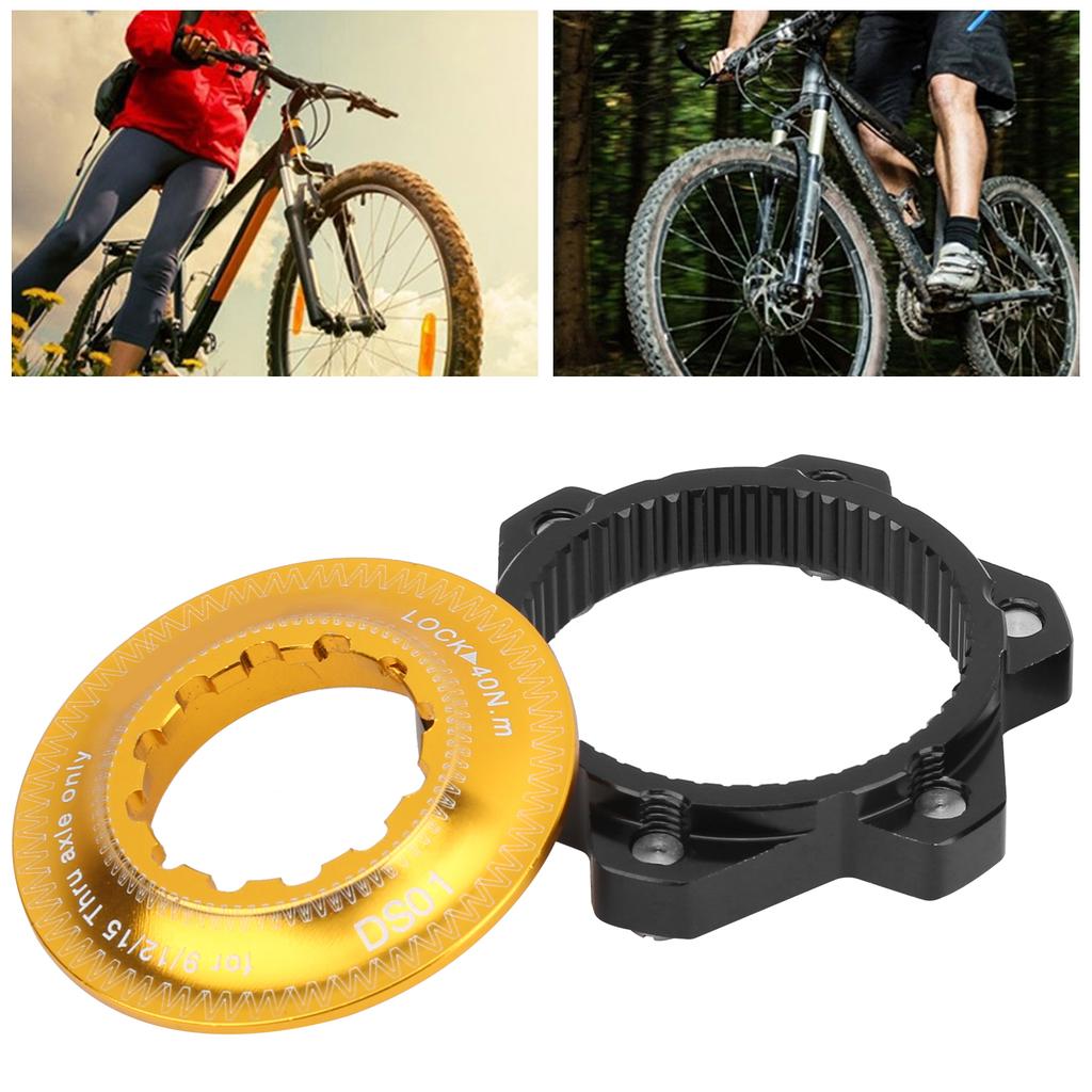Center Lock Adapter 6 Bultar Center Skivbromsrotor Konverteringssäte för Cykel Mountainbike(Svart