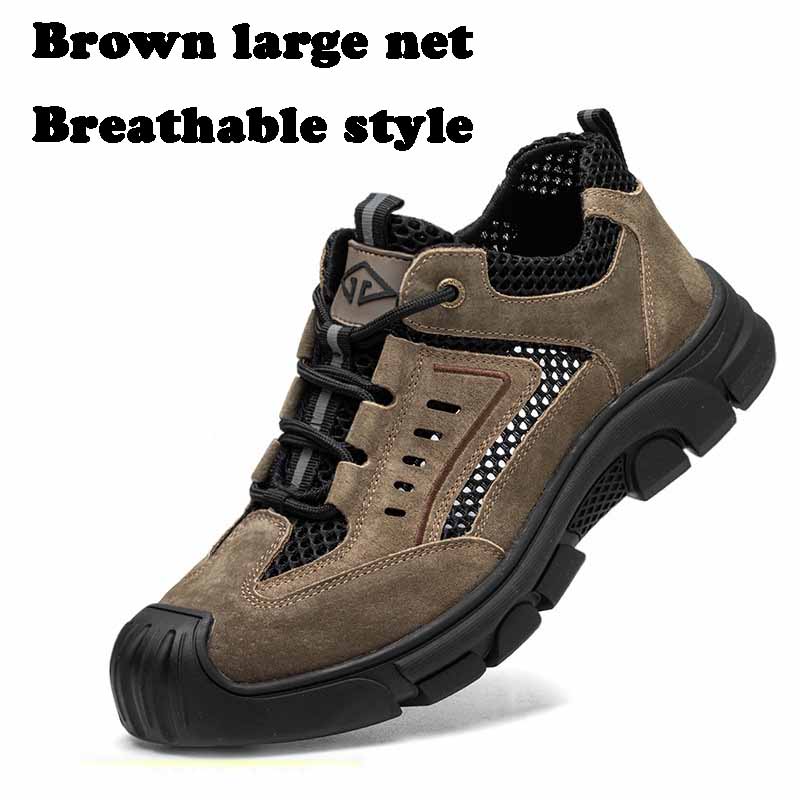 

Men Comfortable Breathable Anti Slip Anti-smashing Puncture Safety Shoes Abrasion Resistant Soft Sole Protect Work Shoes 45