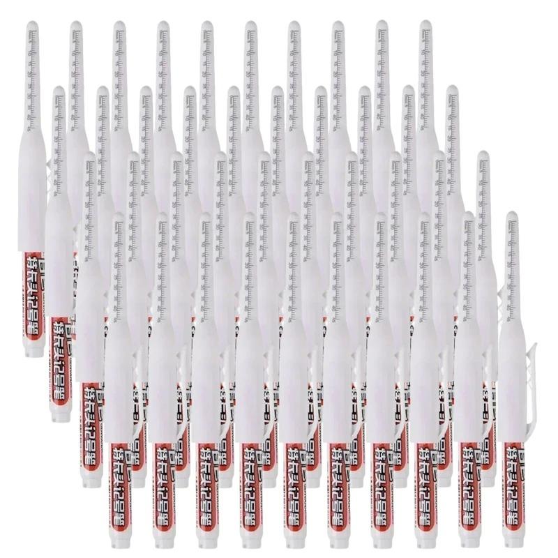 45mm Waterproof Deep Hole Marker Pens Long Nib Head Carpenter Pen Black/Blue/white Ink for Multi-Purpose Woodworking Hand Tools