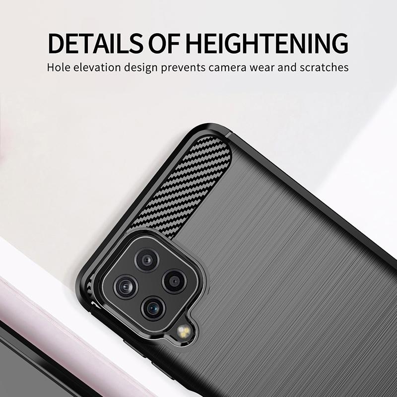 Pouzdro z uhlíkových vláken pro Samsung Galaxy A22 Nárazuvzdorný silikonový kryt pro Samsung Galaxy A22 4G Pouzdro pro Galaxy A22 5G A32 A52 A72