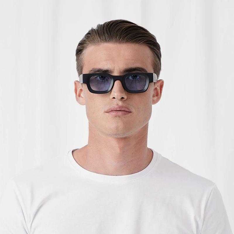 Fashion Small Square Sunglasses for Women Men Retro Trendy Blue Yellow Lens Concave Sun Glasses UV400 Lentes  Mujer S3639N