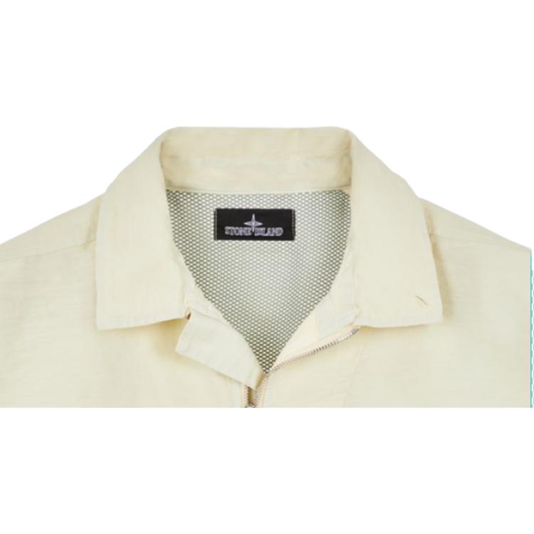 Stone Island Shadow Project Series Ss23 Stand Collar Left Sleeve Hidden Logo Badge Zip Front Long Sleeve Shirt Men shirts 781910522-V2035