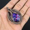 Multi Fire Labradorite Pendant Gemstone Jewelry, 999 Copper Wire Wrapped Pendant, Gift For Women Handmade Pendant