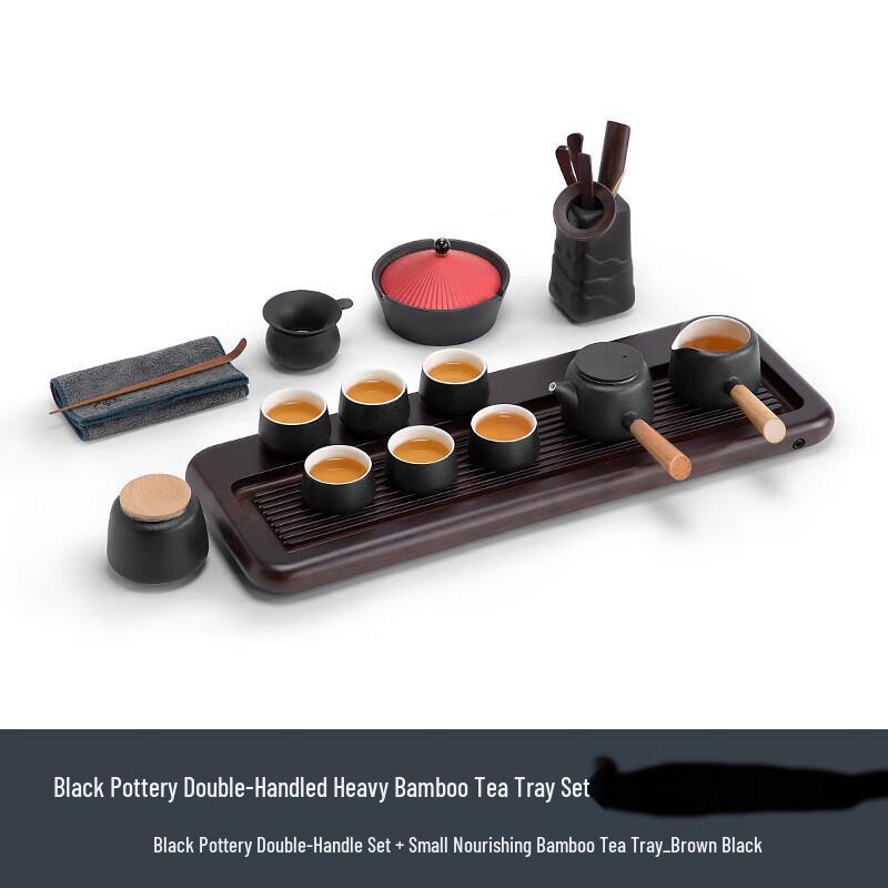 Nanshan Mr. Chinese Kung Fu Black Pottery Tea Set
