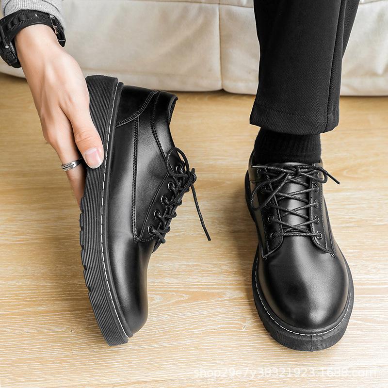 Leather shoes soft-soled men's shoes 2025 spring new breathable men's business dress casual leather shoes British versatile trendy shoes