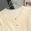 Women's Pure Cotton Jacquard Embroidered Short-Sleeve Shirt