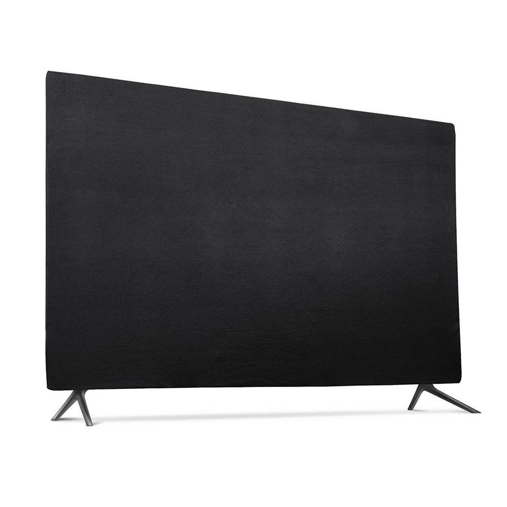 Indoor 43'' 49'' 55'' 65'' TV Cover Television Dust Cover Screen Protector TV Screen Dust Protection Soft Elastic Fabric Black