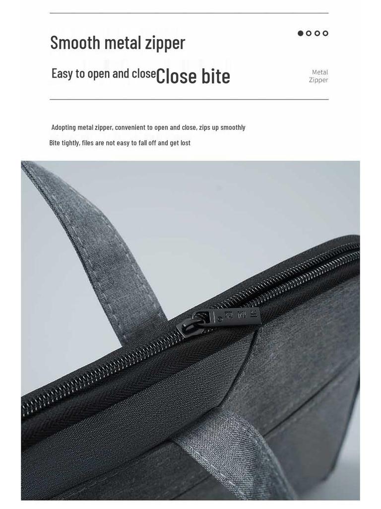 Men's Waterproof Oxford Cloth Briefcase: Large-Capacity Handheld Document Bag with Drawstring.