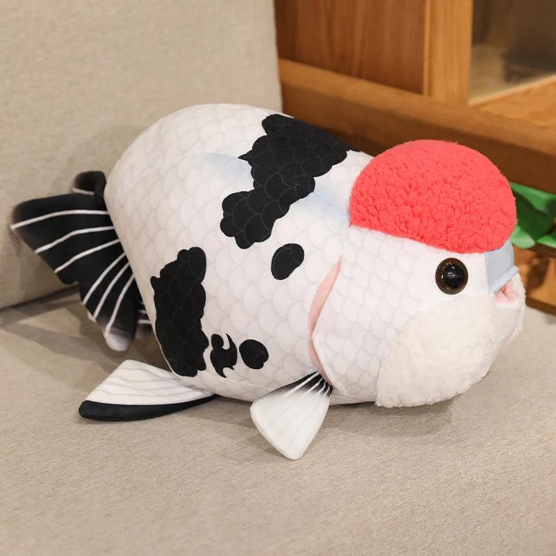 Nieuwe Realistische Kleurrijke Goudvis Pluche Speelgoed Schattige Dikke Mooie Goudvis Pop Grappig Kussen om te Gooien Huisdecoratie Kinder Verjaardagscadeau 50cm