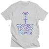 Custom Jesus Christian Tee Connect To God The Password Is Prayer T Shirt Men Short Sleeve Pure Cotton Tshirt Leisure Tee Tops