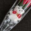Einzelnes Süßes Bären-Abschluss-Bouquet Seidenblumen DIY Künstliche Rosenblumen Bären-Bouquet Dekoration Valentinstagsgeschenk